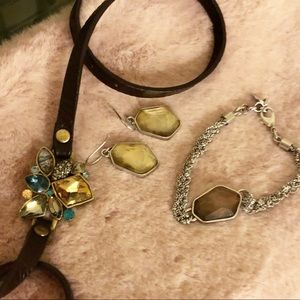 Chloe + Isabel bracelets and earring